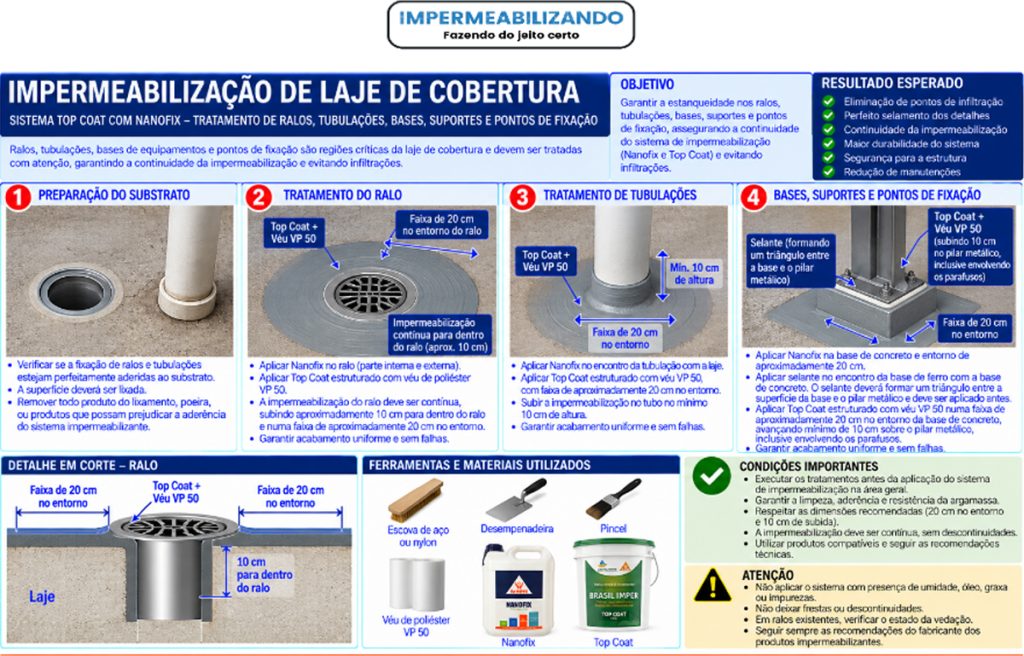 Projeto de impermeabilização de laje